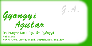 gyongyi agular business card